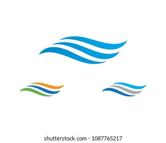 Water Wave symbol and icon Logo Template vector