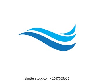 Water Wave symbol and icon Logo Template vector