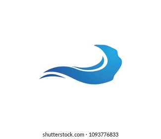 Water Wave symbol and icon Logo Template vector