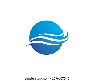 Water Wave symbol and icon Logo Template vector