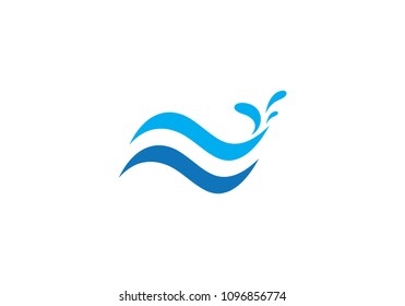 Water Wave symbol and icon Logo