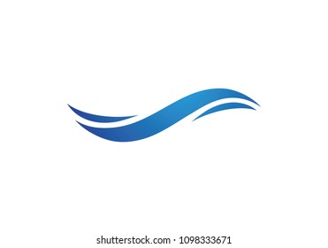 Water Wave symbol and icon Logo vector