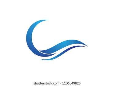 Water Wave symbol and icon Logo
