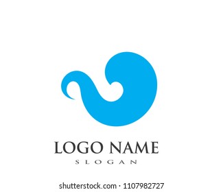 Water Wave symbol and icon Logo Template vector