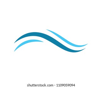 Water Wave symbol and icon Logo Template vector