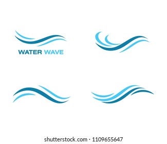 Water Wave symbol and icon Logo Template vector