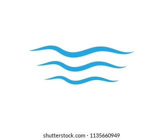 Water Wave symbol and icon Logo Template vector