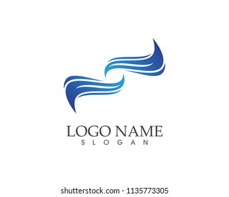 Water wave symbol and icon logo