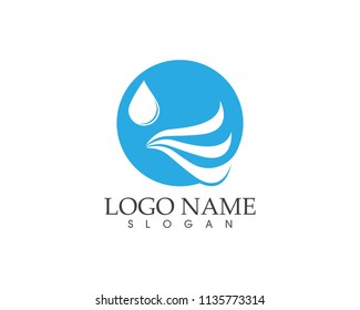 Water wave symbol and icon logo