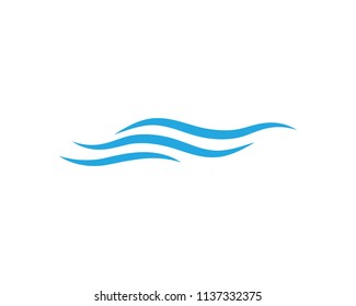 Water Wave symbol and icon Logo Template vector