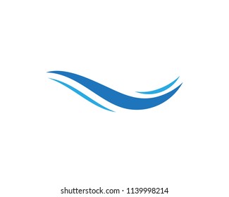 Water Wave symbol and icon Logo Template vector