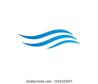 Water Wave symbol and icon Logo Template vector