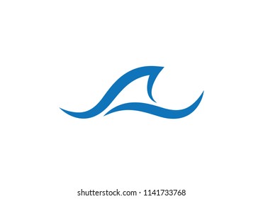 Water Wave symbol and icon Logo vector  template