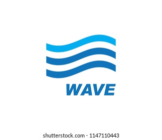 Water Wave symbol and icon Logo Template vector