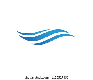 Water Wave symbol and icon Logo Template vector