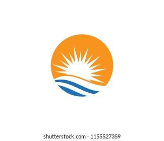 Water Wave symbol and icon Logo Template vector