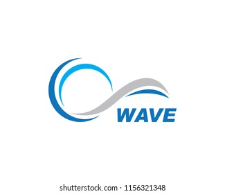 Water Wave symbol and icon Logo Template vector