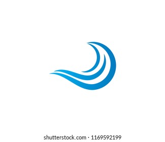 Water Wave symbol and icon Logo Template vector