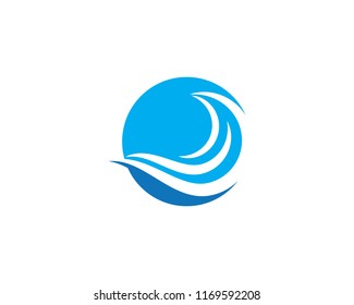 Water Wave symbol and icon Logo Template vector