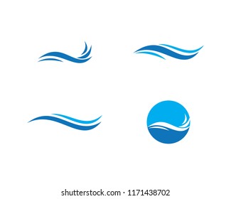 Water Wave symbol and icon Logo Template vector