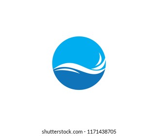 Water Wave symbol and icon Logo Template vector