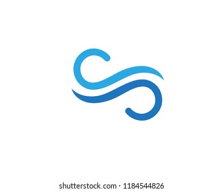 Water Wave symbol and icon Logo Template vector