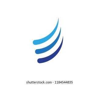 Water Wave symbol and icon Logo Template vector