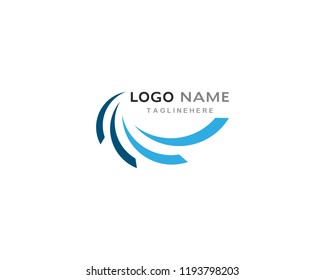 Water Wave symbol and icon Logo Template vector