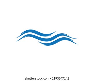 Water Wave symbol and icon Logo template