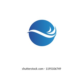 Water Wave symbol and icon Logo Template vector
