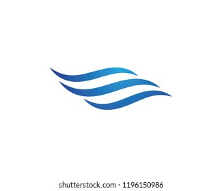 Water Wave symbol and icon Logo Template vector