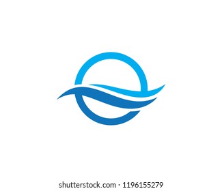 Water Wave symbol and icon Logo Template vector
