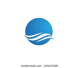 Water Wave symbol and icon Logo Template vector