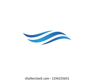 Water Wave symbol and icon Logo Template vector