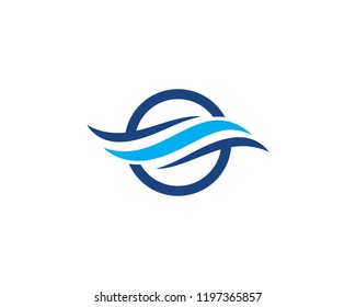 Water Wave symbol and icon Logo Template vector