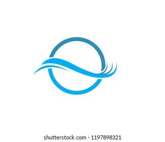 Water Wave symbol and icon Logo Template vector
