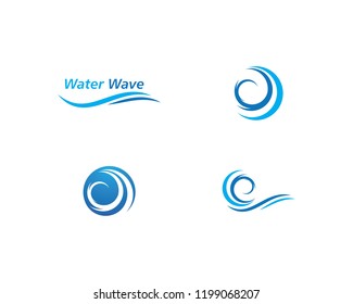 Water Wave symbol and icon Logo Template vector