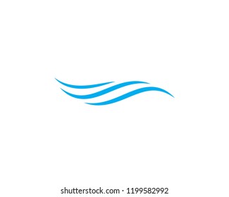 Water Wave symbol and icon Logo Template vector