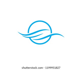 Water Wave symbol and icon Logo Template vector