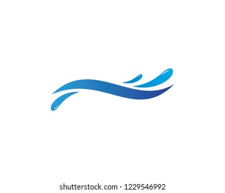 Water Wave symbol and icon Logo Template vector