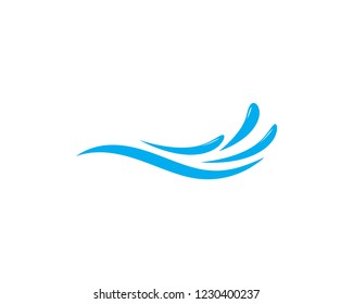 Water Wave symbol and icon Logo Template vector