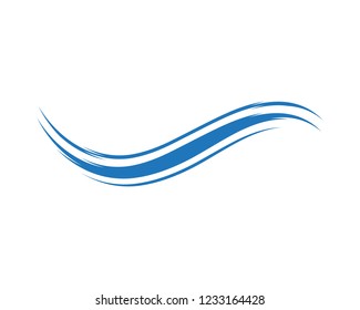 Water Wave symbol and icon Logo template