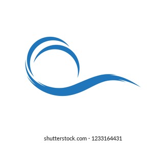 Water Wave symbol and icon Logo template