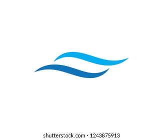 Water Wave symbol and icon Logo Template vector