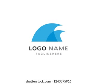 Water Wave symbol and icon Logo Template vector