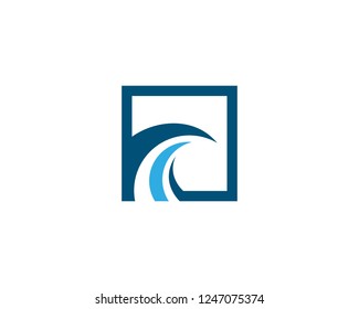 Water Wave symbol and icon Logo Template vector