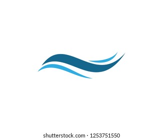 Water Wave Symbol Icon Logo Template Stock Vector (Royalty Free ...