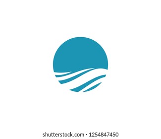 Water Wave symbol and icon Logo Template vector