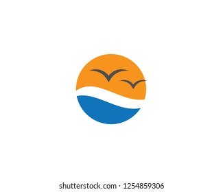 Water Wave symbol and icon Logo Template vector
