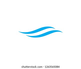 Water Wave symbol and icon Logo Template vector